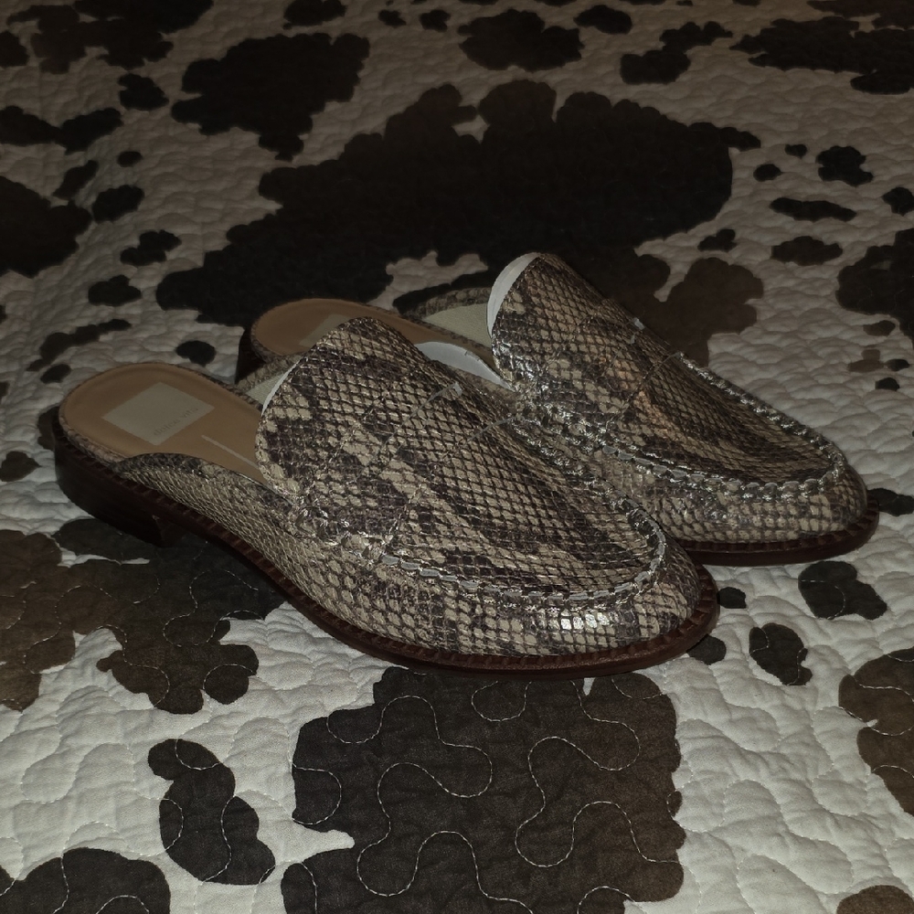 Women's DOLCE VITA Snake-Print Slip-On Mules